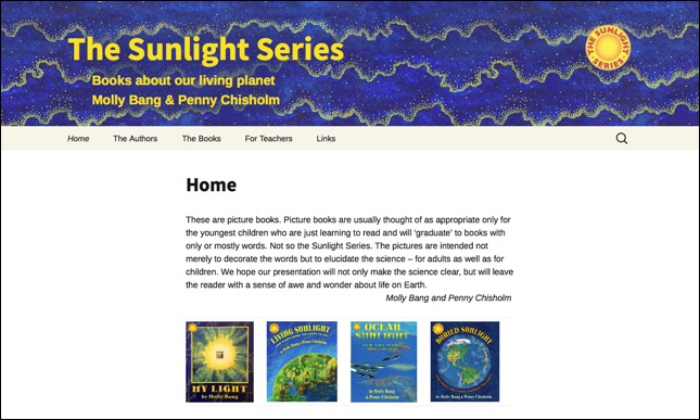 sunlight series book website screenshot