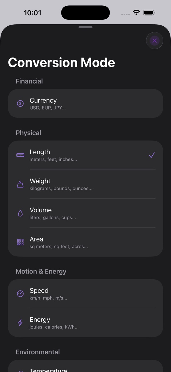 Mathintosh conversion mode categories